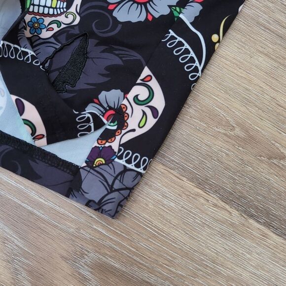 Tachuntfish THF Athletic Shorts Dia De Los Muertos Skull Pattern Men’s M - Picture 9 of 10